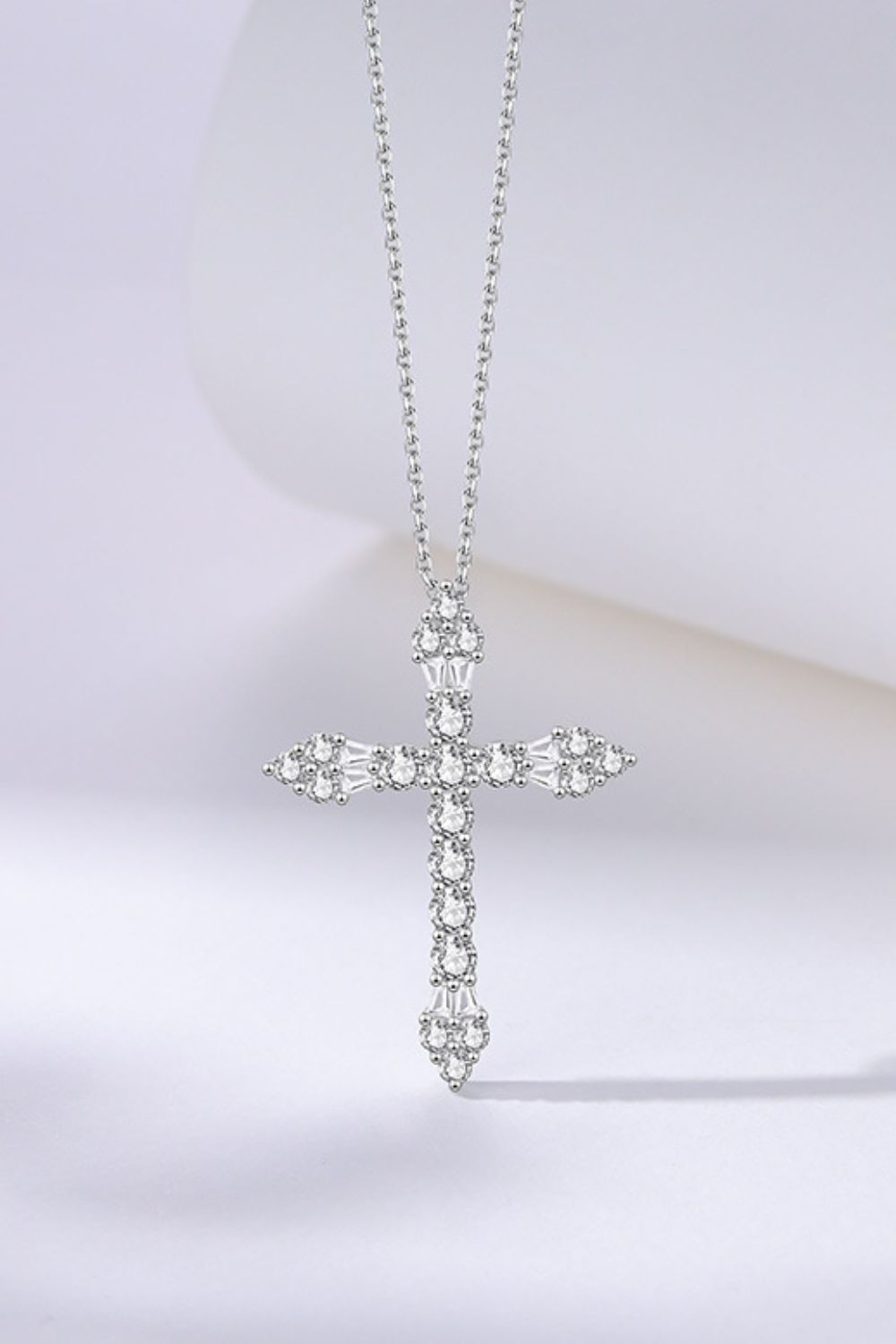 Zircon Cross Pendant Necklace