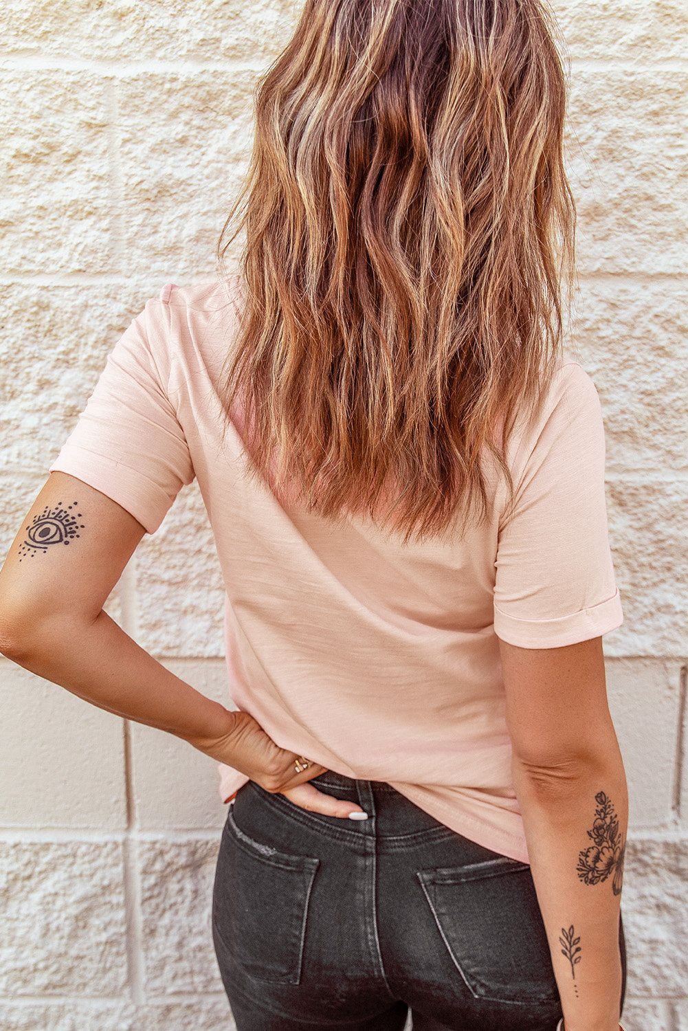 HAPPY EASTER Graphic Cuffed Tee