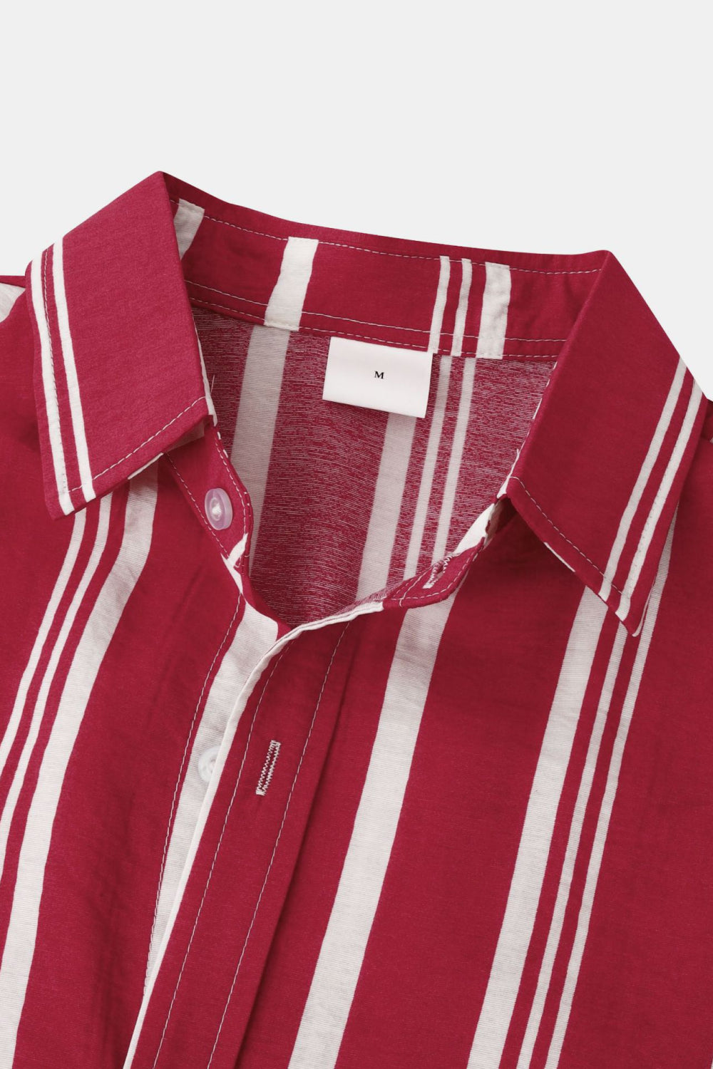 Striped Button-Up Short Sleeve Shirt