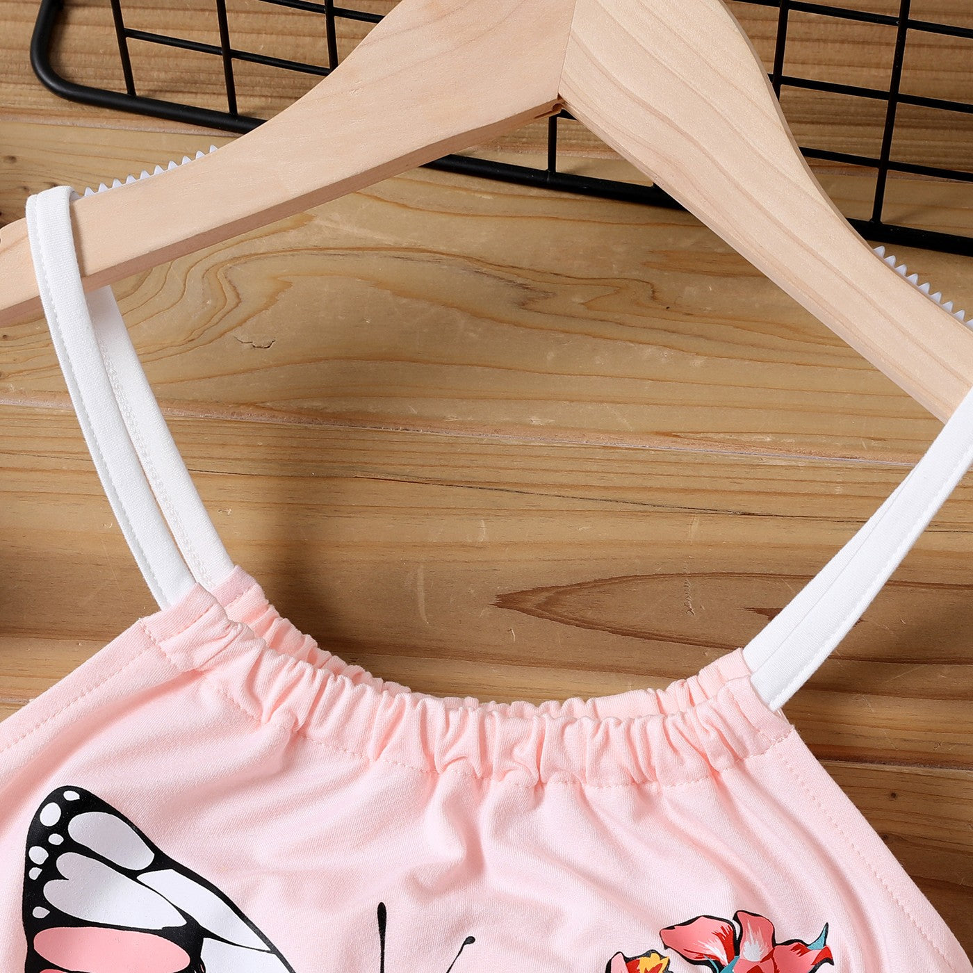 Girls Butterfly Graphic Cami and Floral Shorts Set