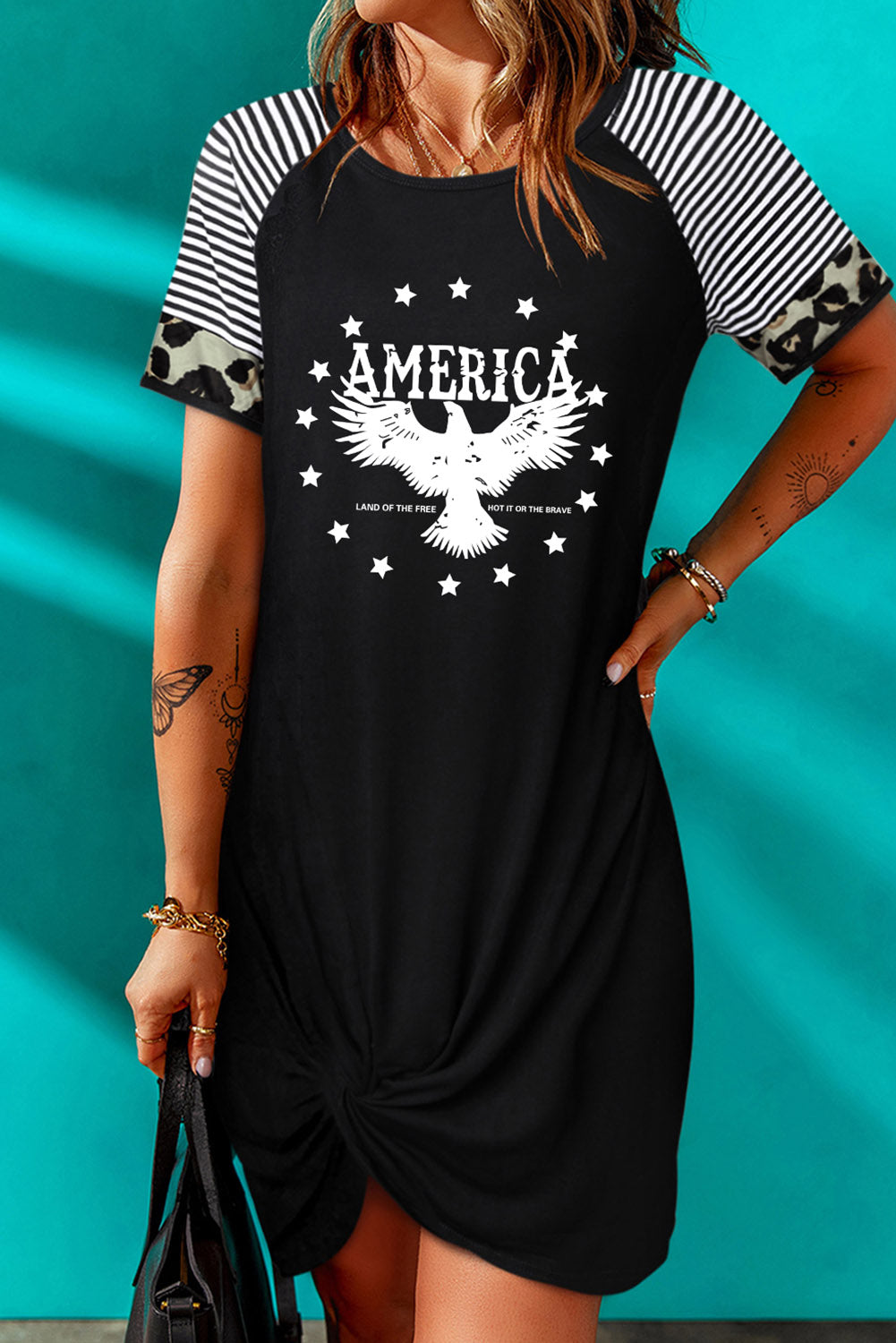 AMERICA Eagle Graphic Twisted Dress