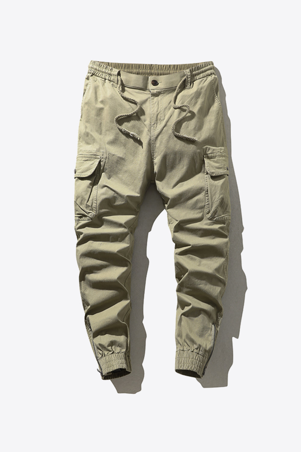 Drawstring Waist Cargo Jogger Pants