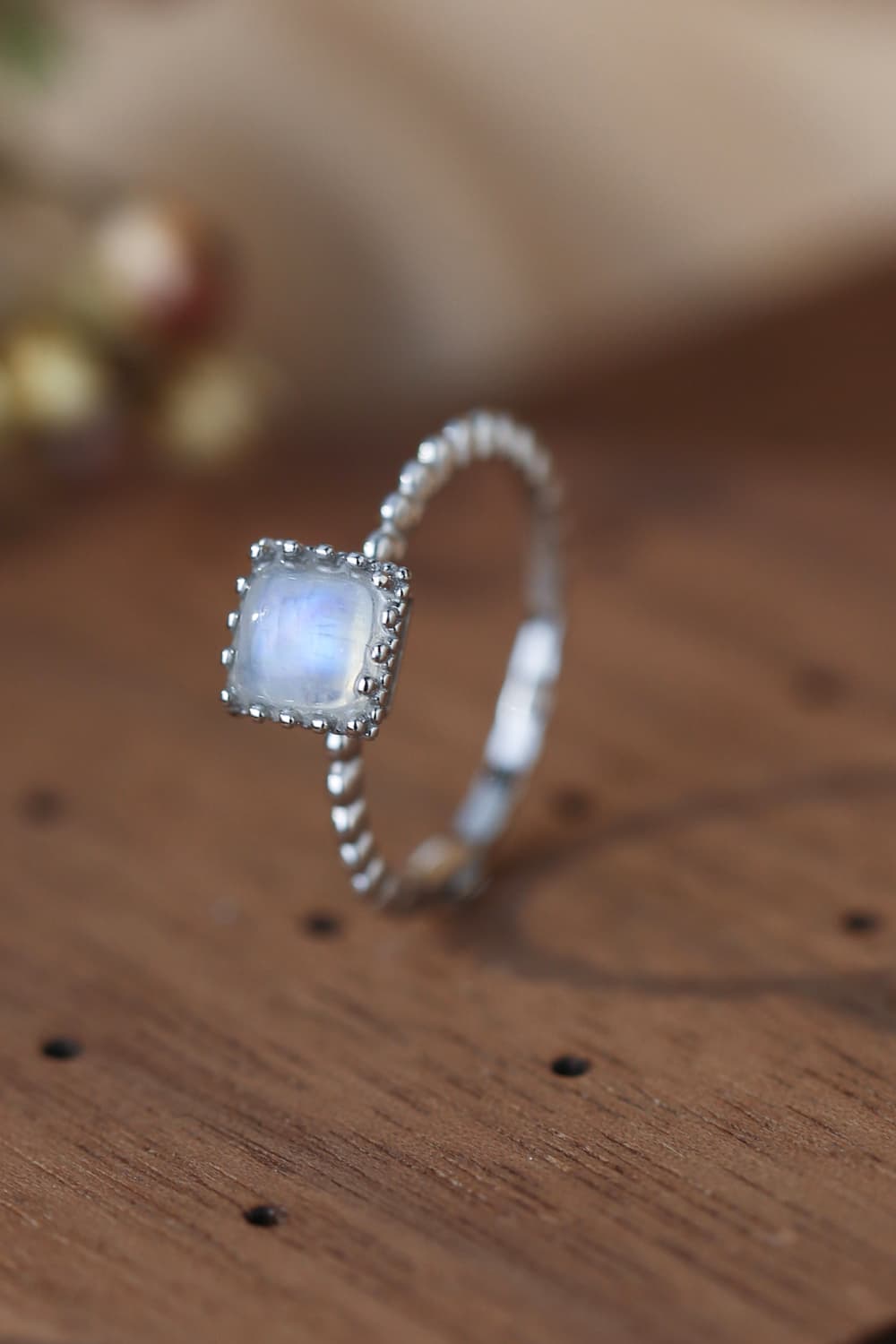 Moonstone 925 Sterling Silver Solitaire Ring