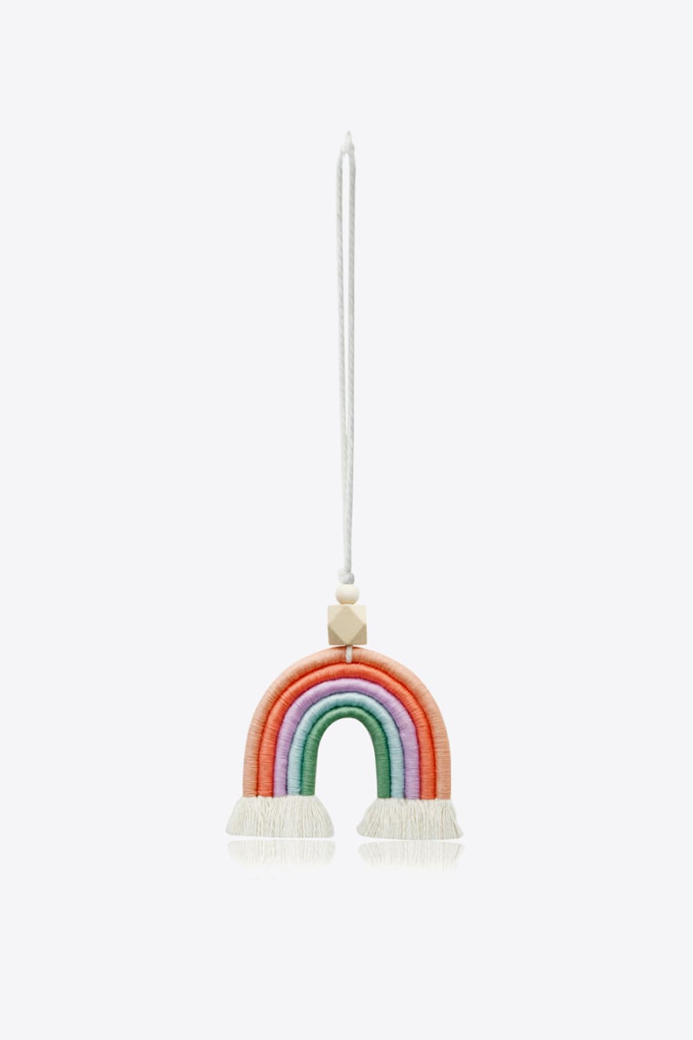 Rainbow Fringed Keychain