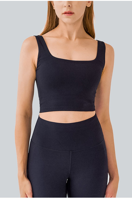 Cropped Square Neck Yoga Tank