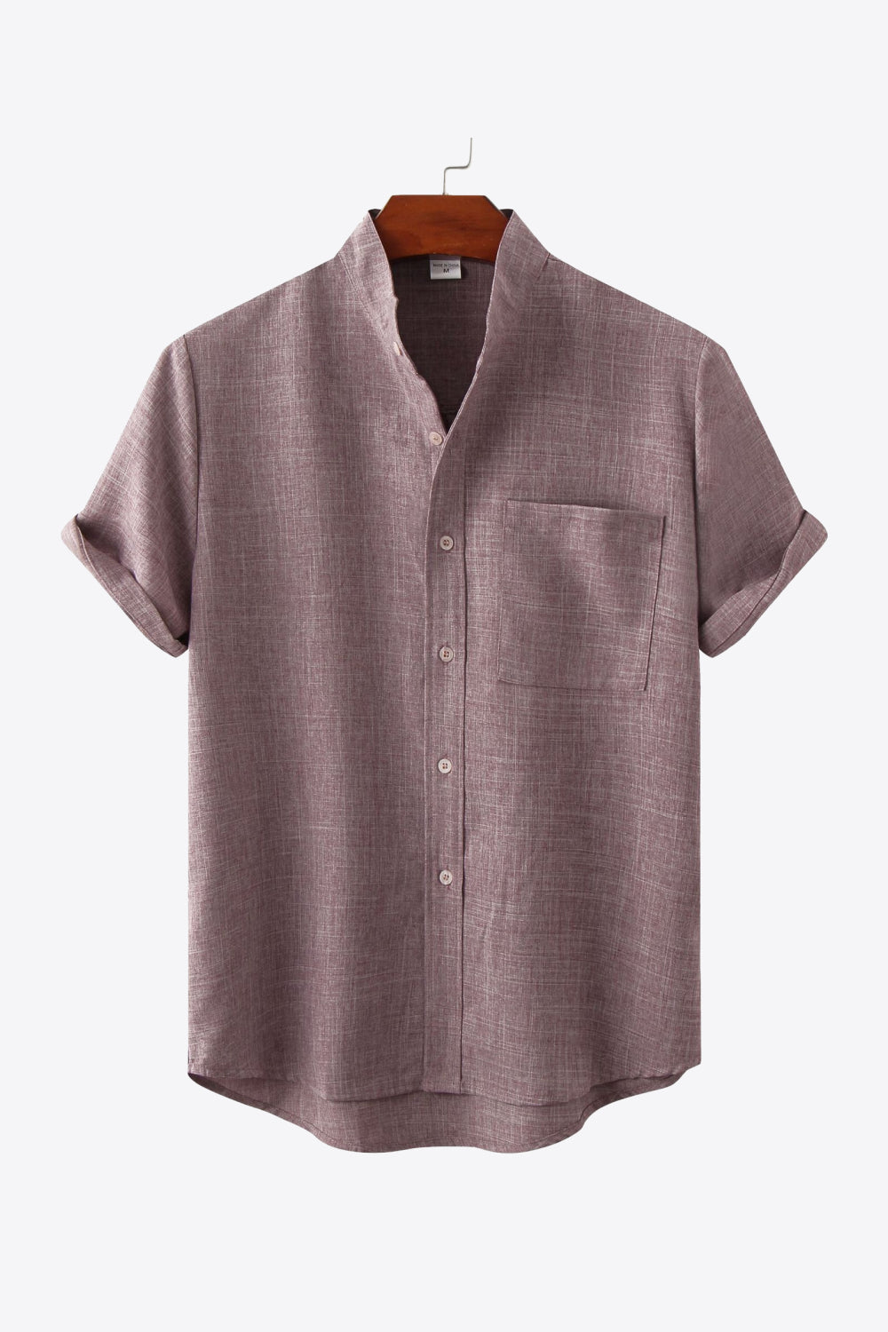 Button Front High-Low Pocket Shirt