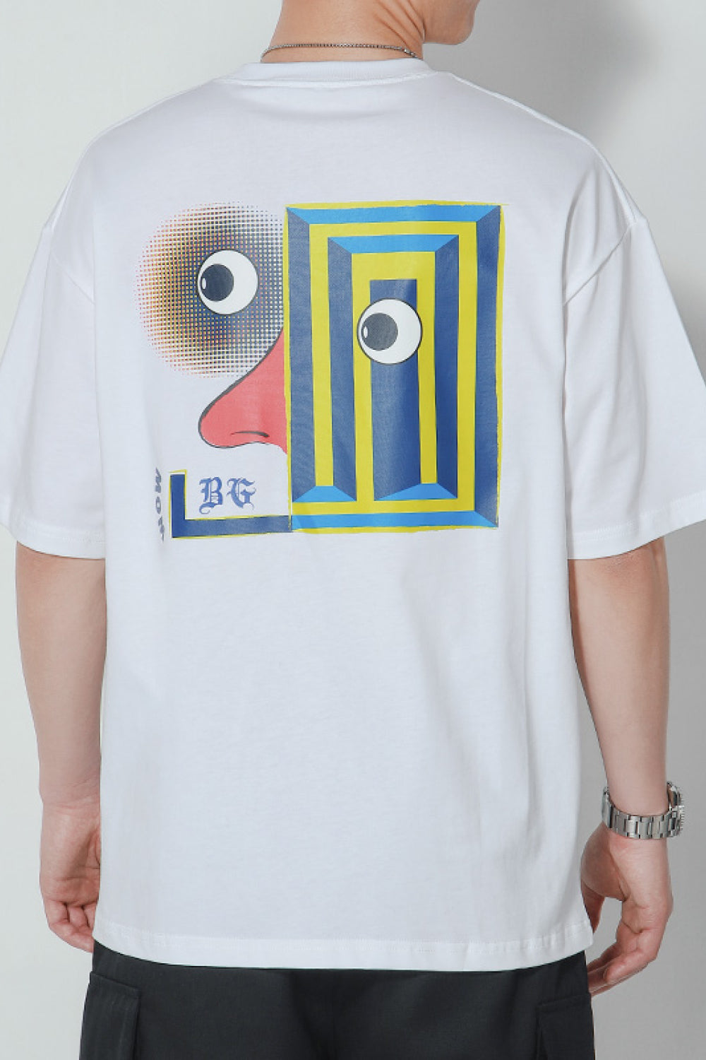 Graphic Round Neck Cotton Tee Shirt